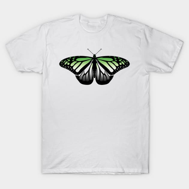 Aromantic Pride Butterfly T-Shirt by brendalee